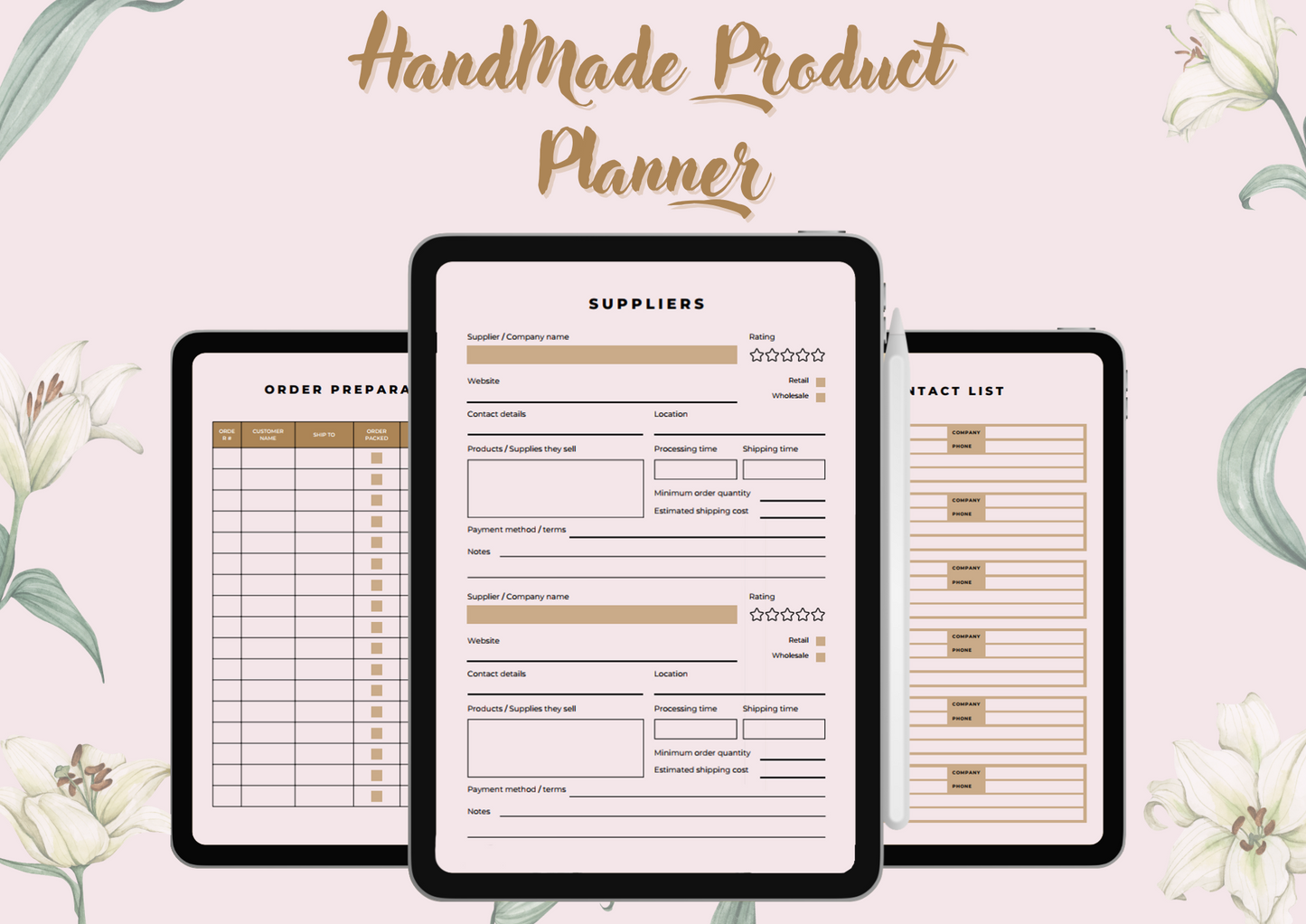 Handmade Product Planner